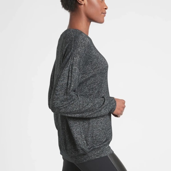 Athleta mindful pullover charcoal gray size medium - Picture 3 of 7